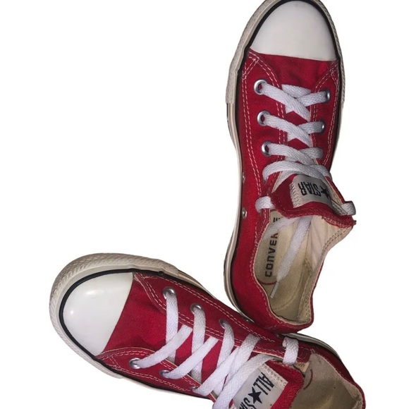 Converse All Star Red Canvas Flat Sneakers Lace Up Unisex Men (4) Women (6). - Picture 3 of 5